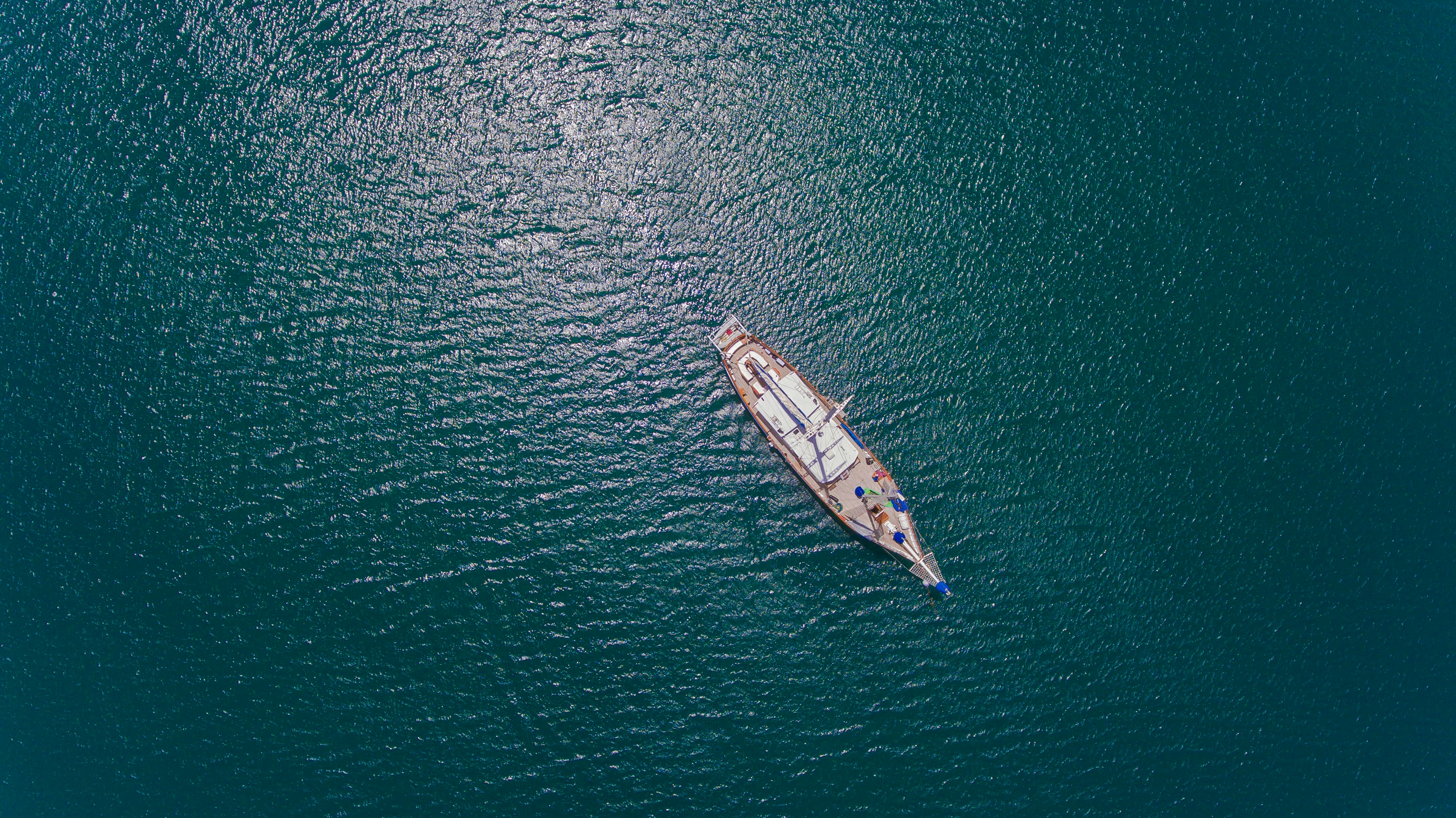 white and brown boat on body of water during daytime